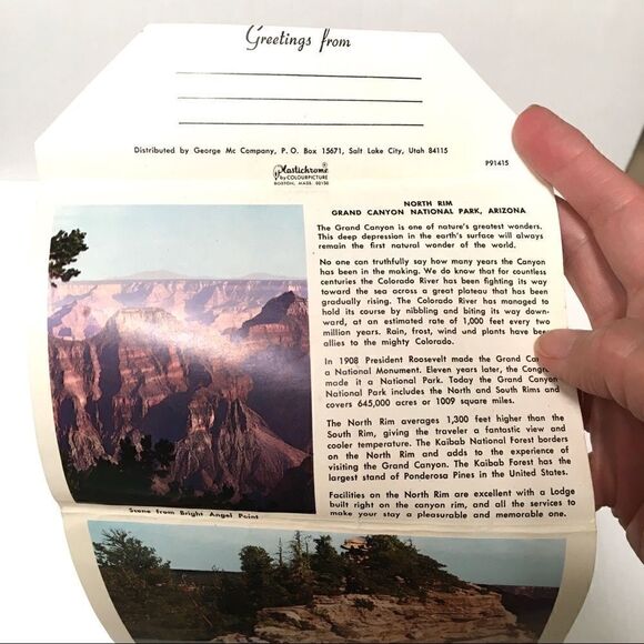 Vintage 1960s Grand Canyon double sided postcards - Picture 2 of 5